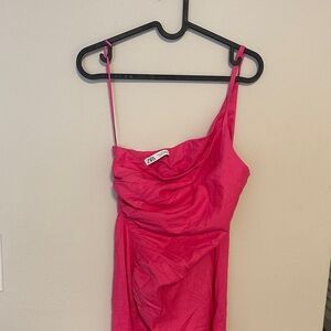Zara Fuchsia Draped Dress